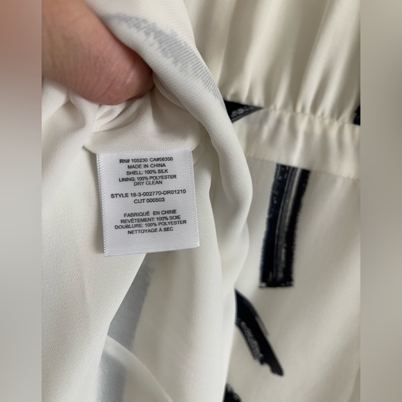 Joie Silk White and Black Women's Dress - Picture 5 of 5